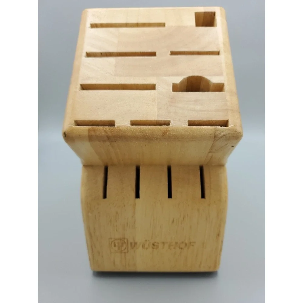 Wusthof 13‎ Slot Solid Hardwood Knife Block Blonde Light  HD1303 Countertop READ
